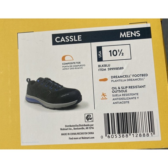 Herman Survivors Castle Composite Toe Work Shoes Mens 10.5 Black Blue Slip main image 13